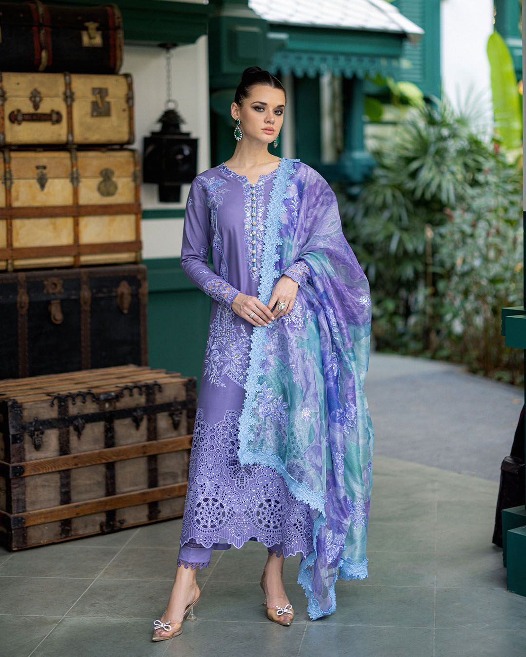 Mushq 801 - Premium Dhanak Winter Ensemble | Embroidered Elegance